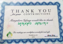 Infosys Certificate